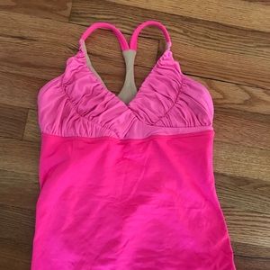 Lululemon bright pink racer back sports tank